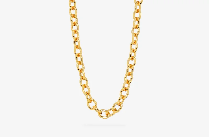 Cane weave necklaces-IX Luca 22K Gold Plated Necklace