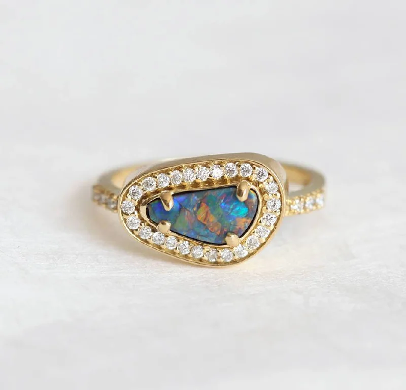 Akoya pearl rings-Katarina Opal Ring