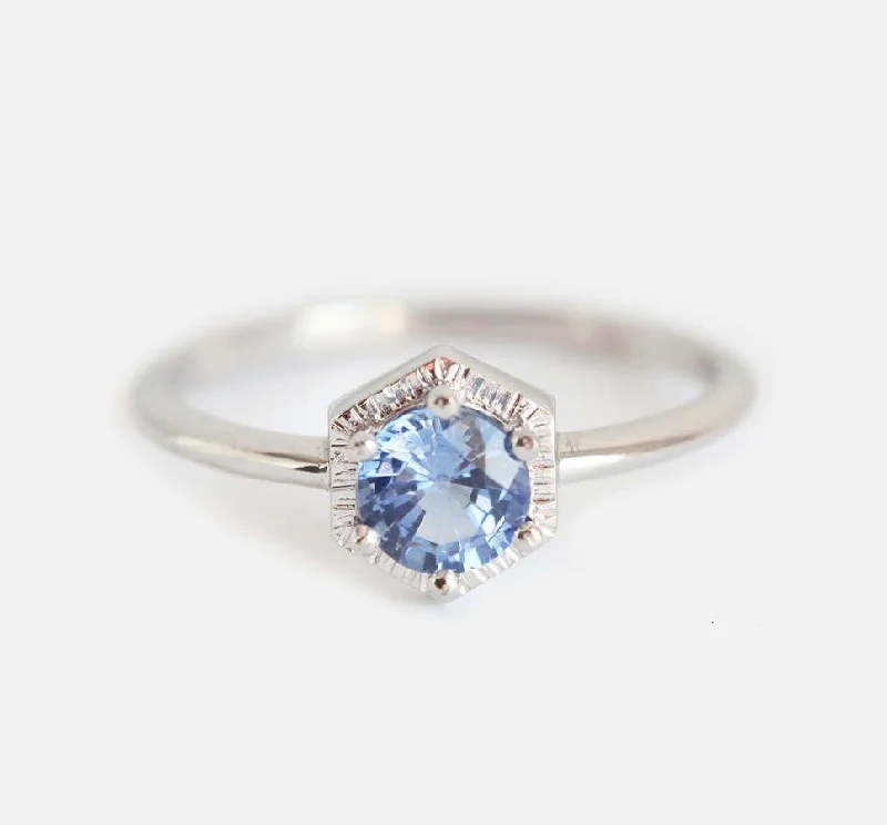 Alexandrite cut rings-Jayda Blue Sapphire Ring