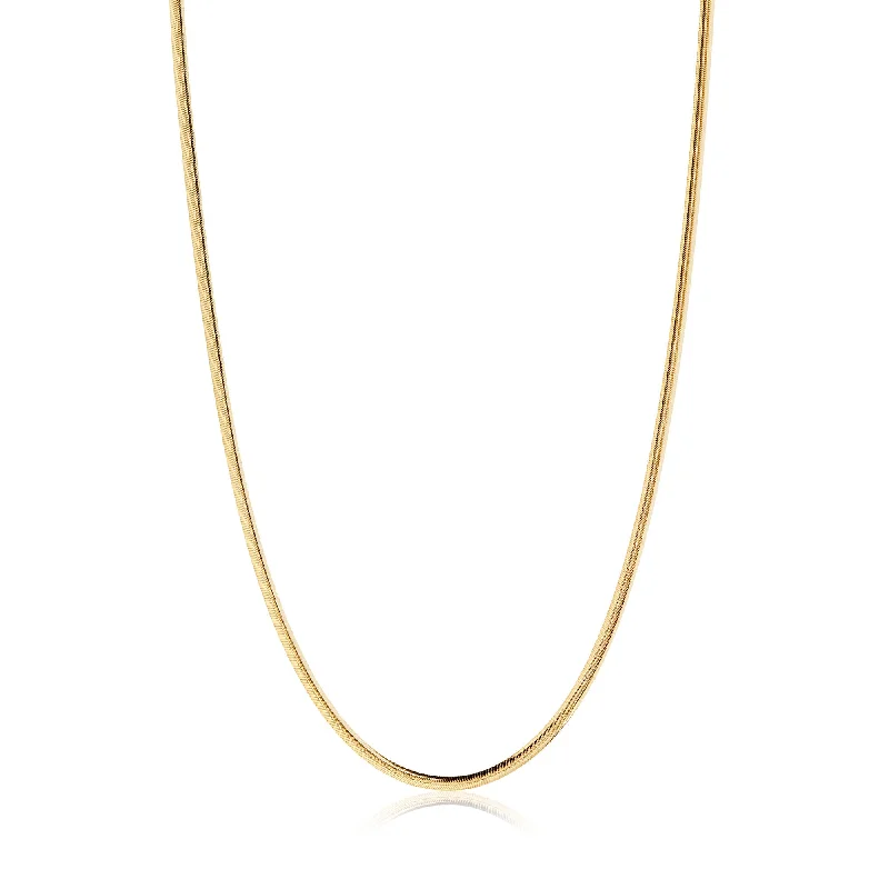 Flapper style necklaces-Serpente Gold Plated Necklace