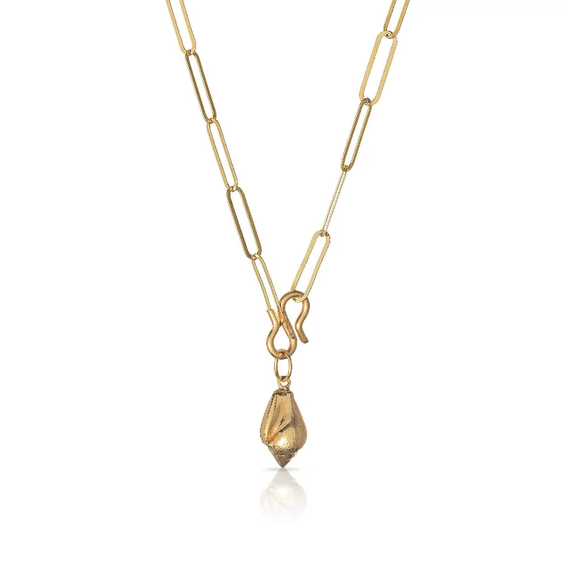 Alexandrite necklaces-Columbell chain 18K Gold Plated Necklace