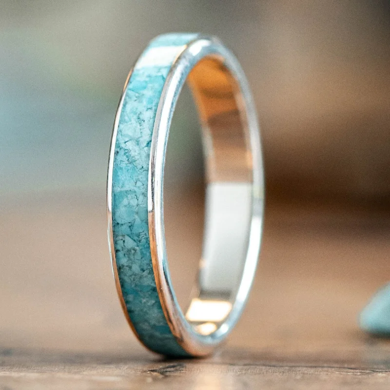 Jet black rings-The O'Keeffe | Women's Silver and Turquoise Ring