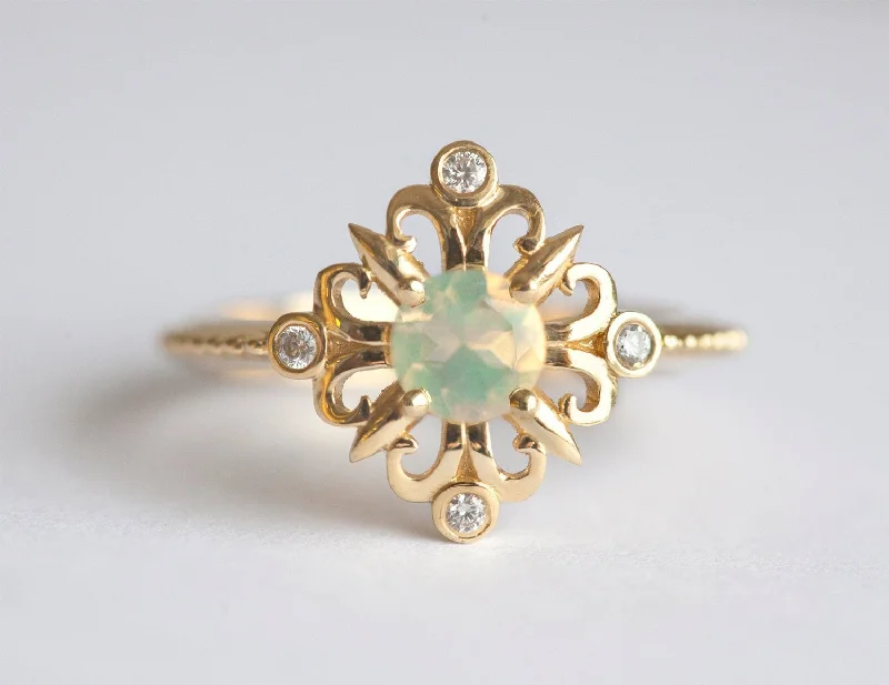 Elastic open rings-Ariadne Opal Ring