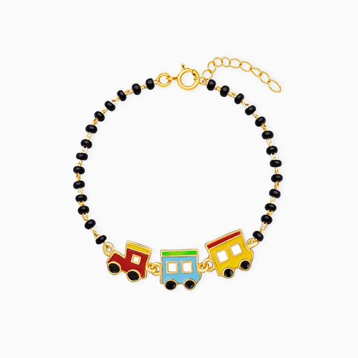 Prism crystal bangles-Golden Choo Choo Train Infant Bracelet (0-18 months)