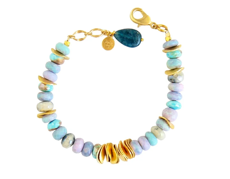 Sweeping art bracelets-Juno Bracelet in Blue Agave