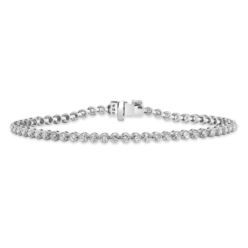 Tri-metal bracelets-Joelle Collection Diamond Bracelet 2.00ct 14K Gold - White