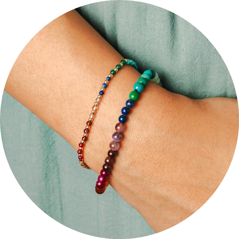 Triple-tone bracelets-Divine Healer Bracelet Stack