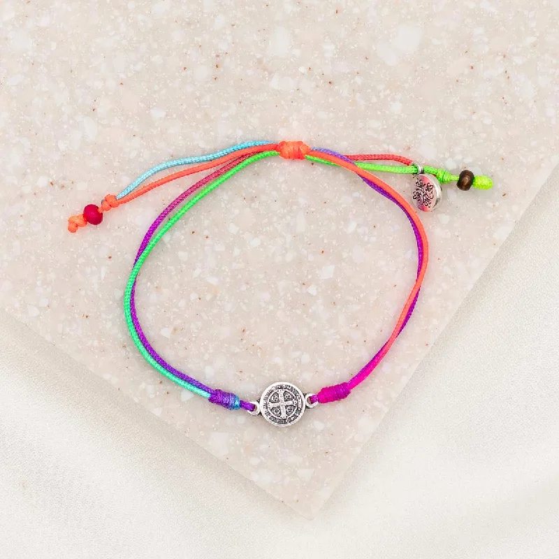 Gleaming diamond bangles-Rainbow Breathe Blessing Bracelet