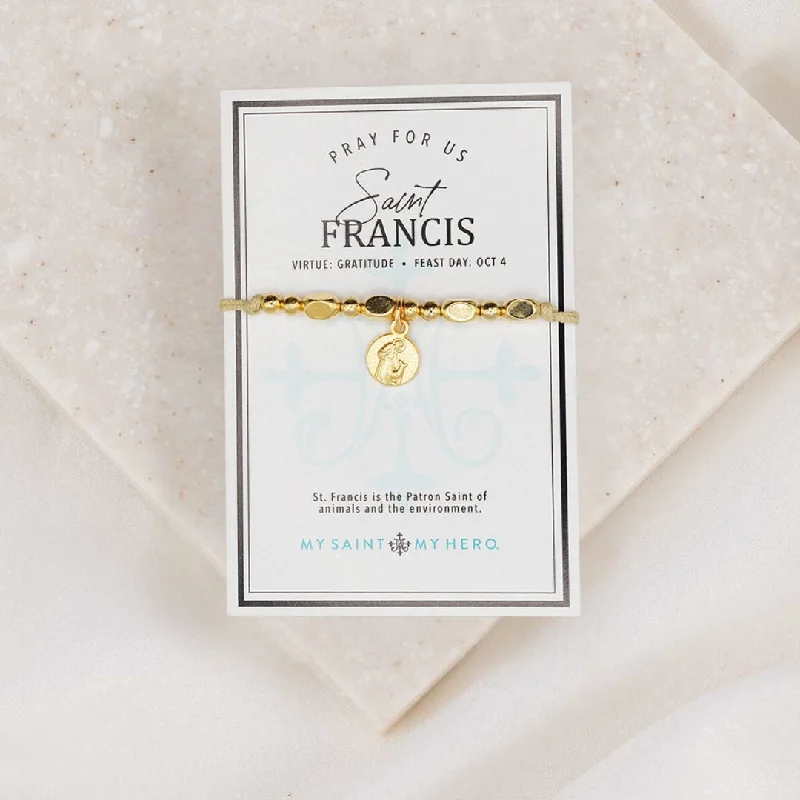 Wave shape bracelets-Saint Francis Little Saints Bracelet