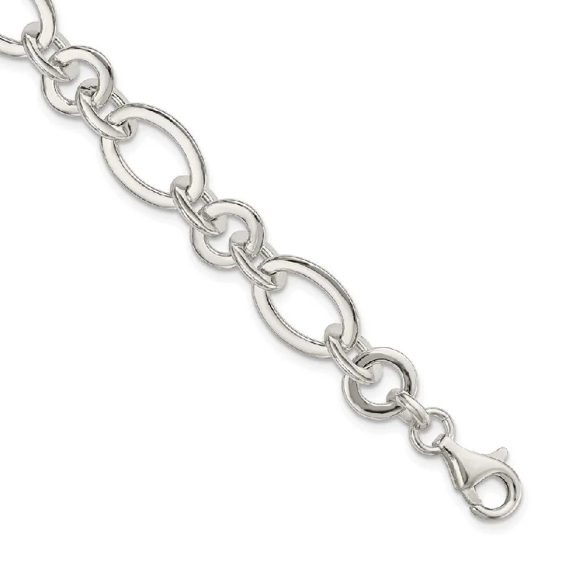 Hope charm bangles-925 Sterling Silver 5-strd Braided Bracelet, 8" w/1in Extender