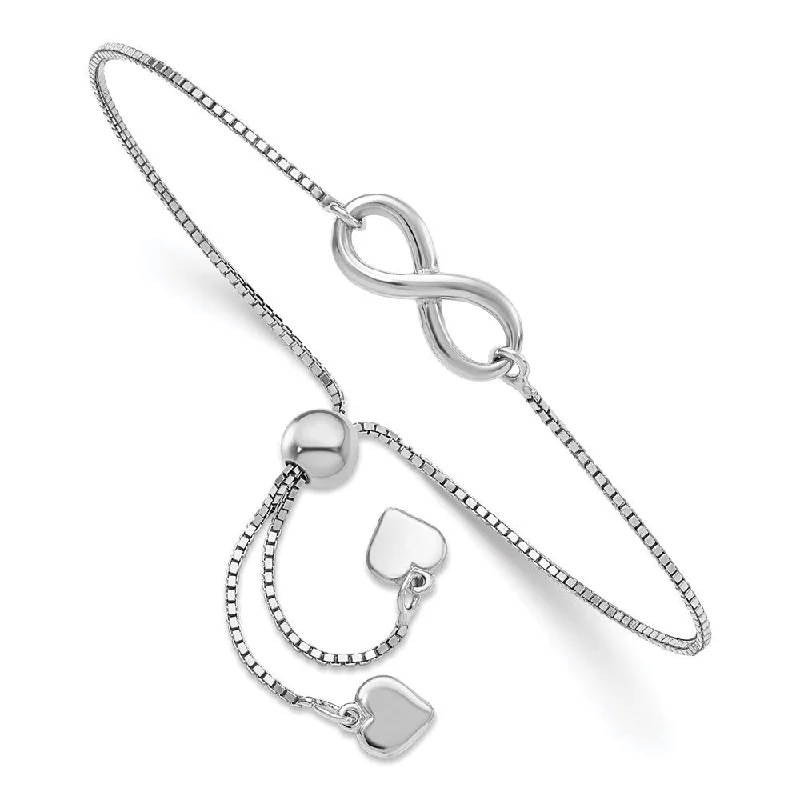 New moon bangles-925 Sterling Silver Infinity Adjustable Bracelet