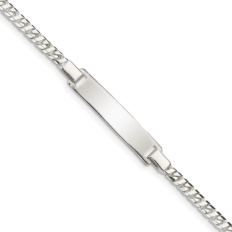 Sharp modern bracelets-925 Sterling Silver Baby ID Bracelet, 6"