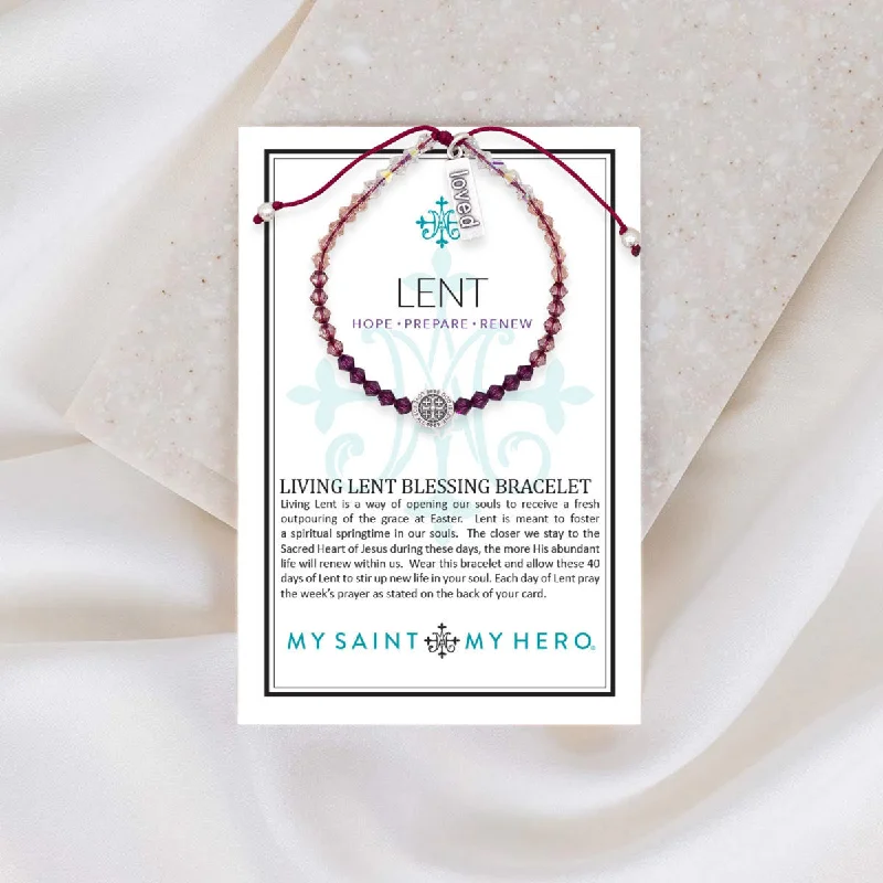 Crystal-wrapped bangles-Living Lent Crystal Blessing Bracelet