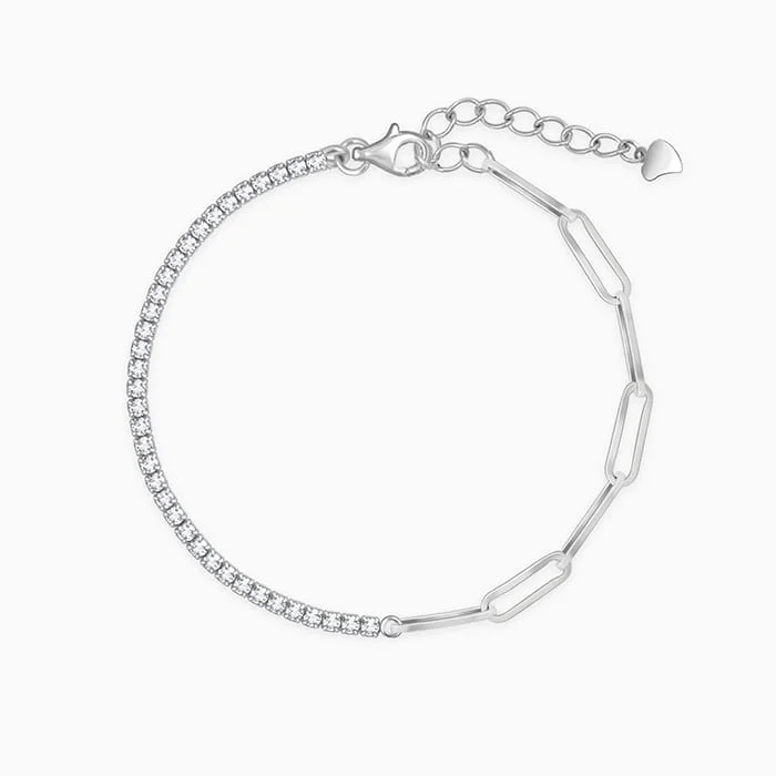 Flex bangle bracelets-Silver Links of Joy Tennis Bracelet