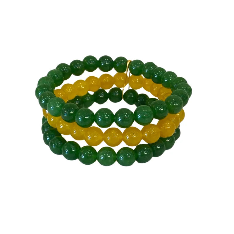 Crystal-wrapped bangles-Baylor Beaded Bracelet Stack