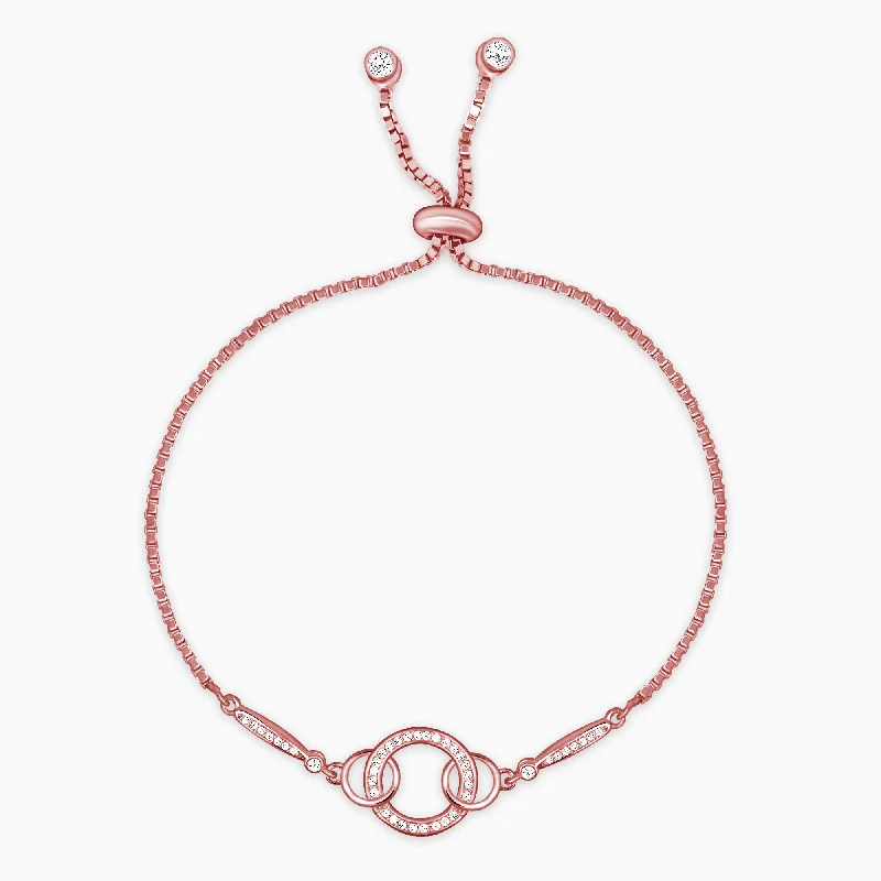 Open frame bangles-Rose Gold Forever Bracelet