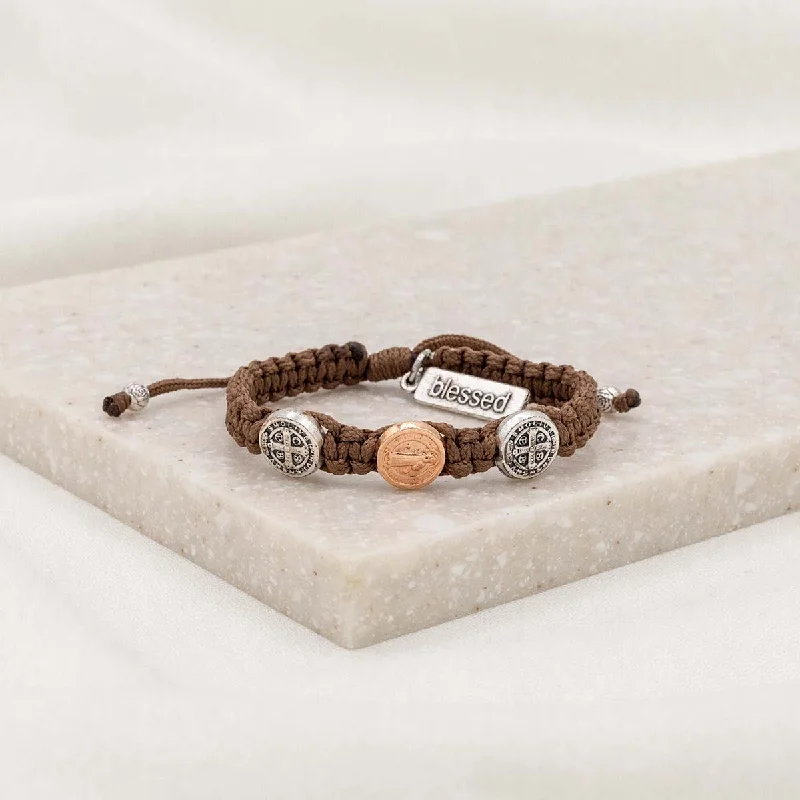 Woven thread bangles-Blessing for Kids Benedictine Blessing Bracelet