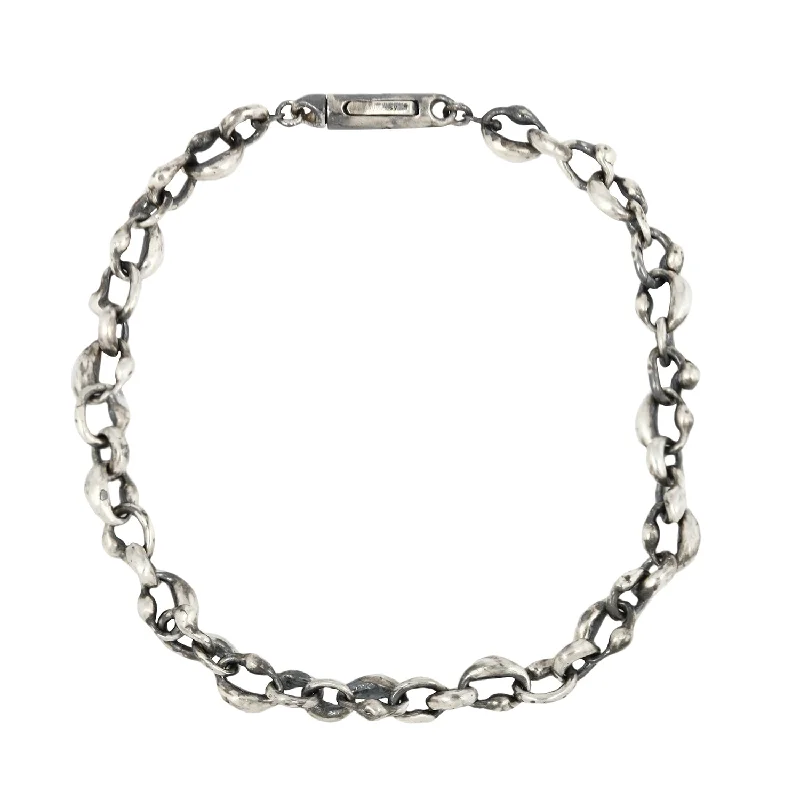 Oval link bracelets-Oval Link Silver Chain Bracelet