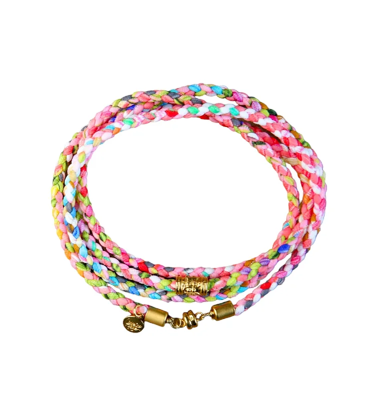 Fired clay bracelets-Zenwrap Bracelet/Choker/Anklet in Pinks