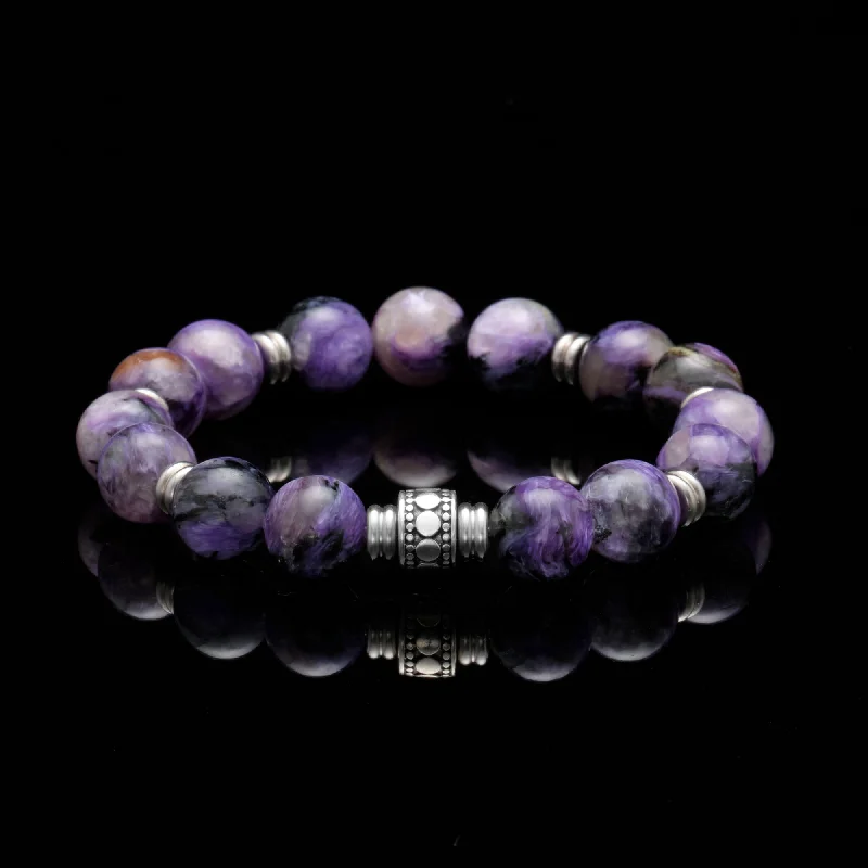 Neon bead bangles-Stainless Steel Spacer Third Eye Chakra Bracelet