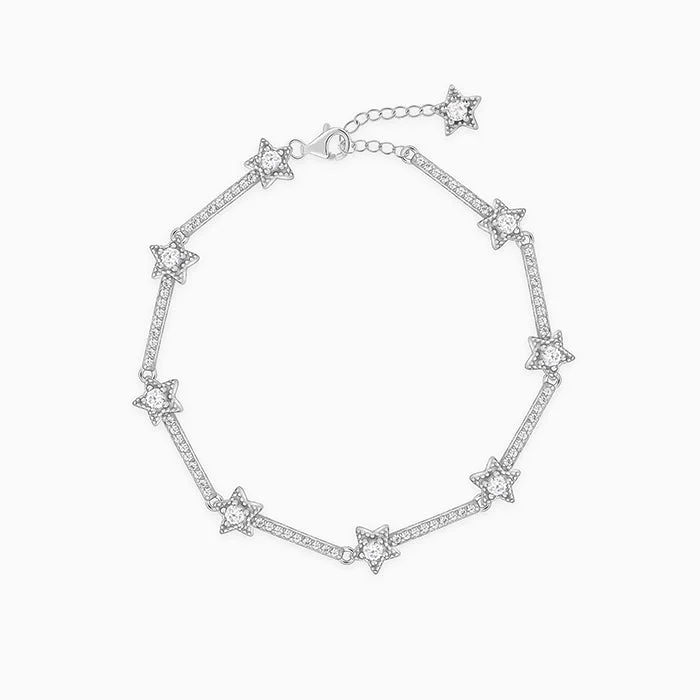 Broad gold bracelets-Silver Perfect Star Bracelet