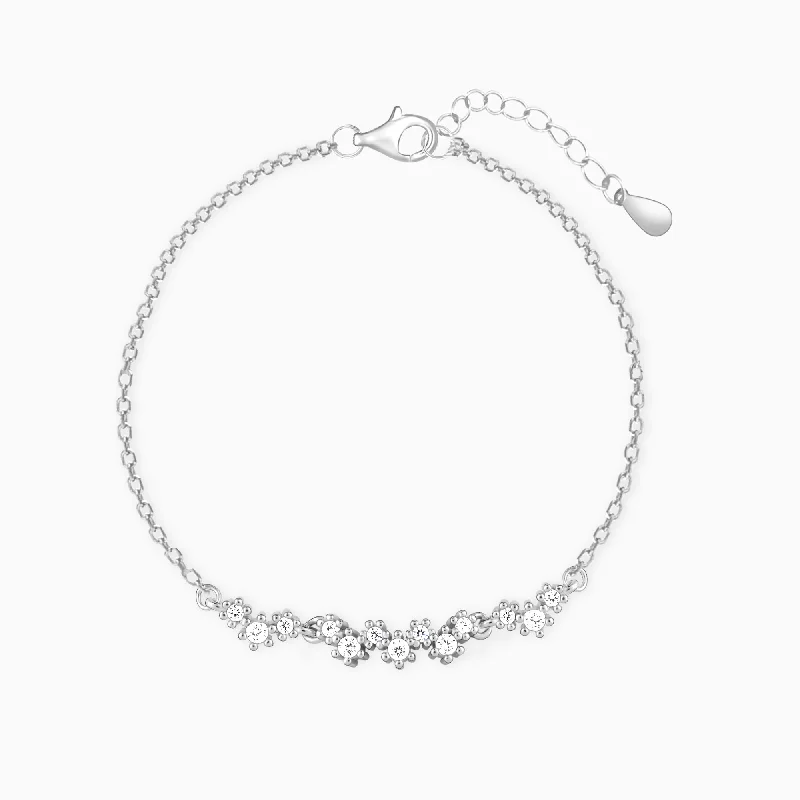 Carved initial bangles-Silver Beautiful Glittering Bracelet