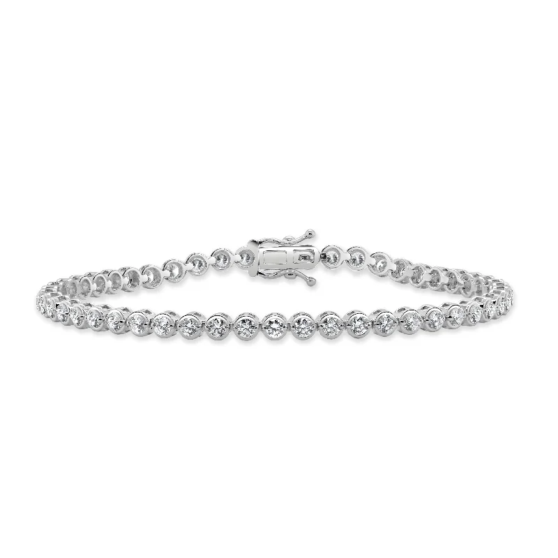 Sturdy chain bracelets-Joelle Collection Diamond Bracelet 3.00ct 14K Gold - White