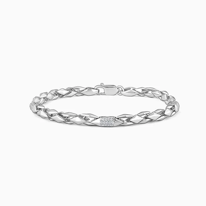 Classic lock bracelets-Silver Dude's Delight Bracelet For Him