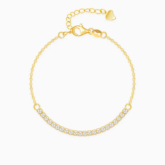 Quirky bangles-Golden Zircon Joy Tennis Bracelet