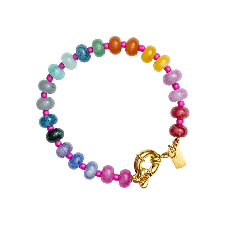 Prism star bracelets-Wild at Heart Knotted Multicolor Beaded Bracelet