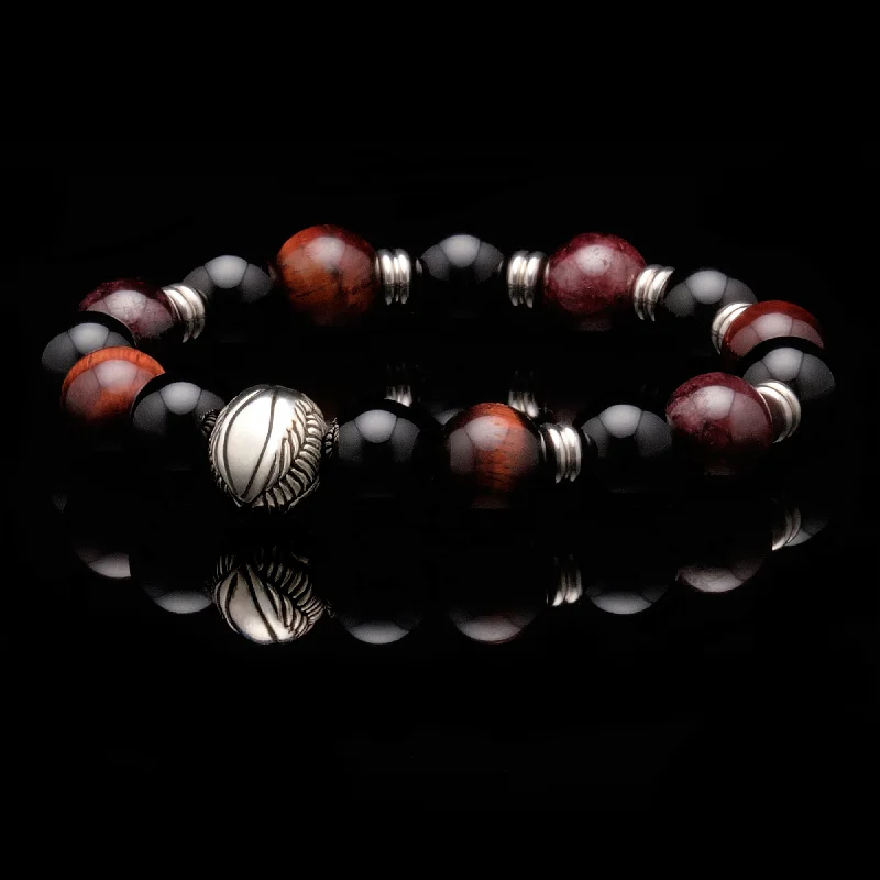 Little wing bangles-Angel Wing Bracelet with Garnet, Obsidian Crystal