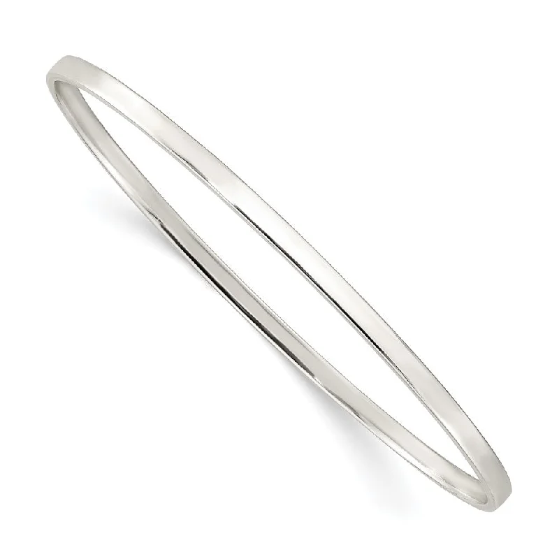 Night gothic bracelets-925 Sterling Silver Slip-on Bangle Bracelet (7.34grm)