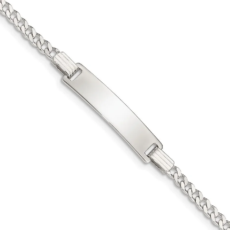 Flex cord bracelets-925 Sterling Silver 3mm Baby ID Bracelet