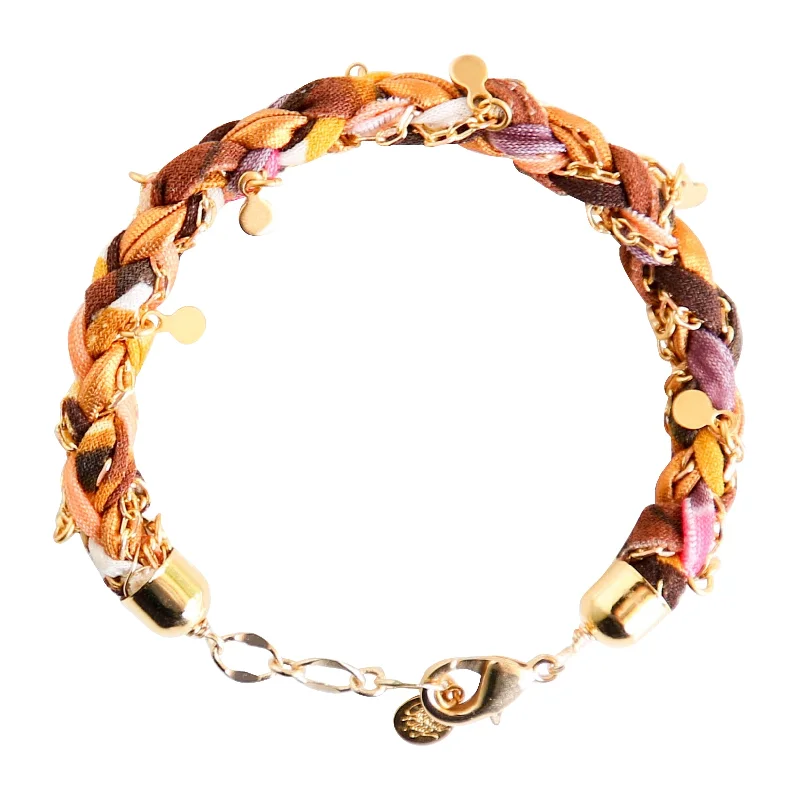 New moon bangles-Confetti Bracelet in Rust