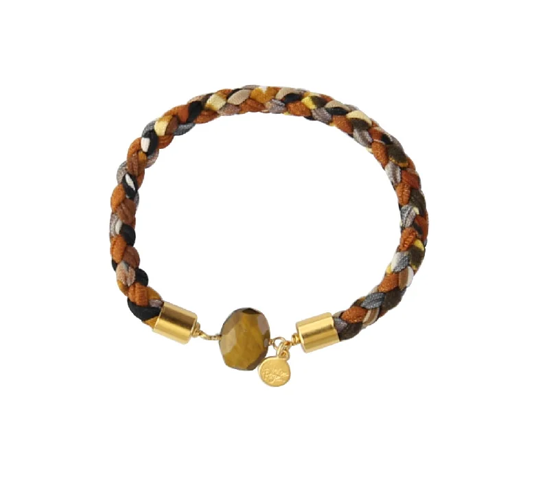 Solar theme bangles-Glee Stretch Bracelet in Rust