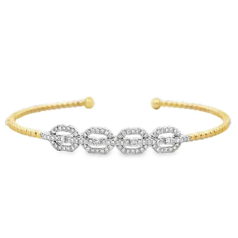 Prism star bracelets-Flexible Diamond Bracelet in Yellow Gold