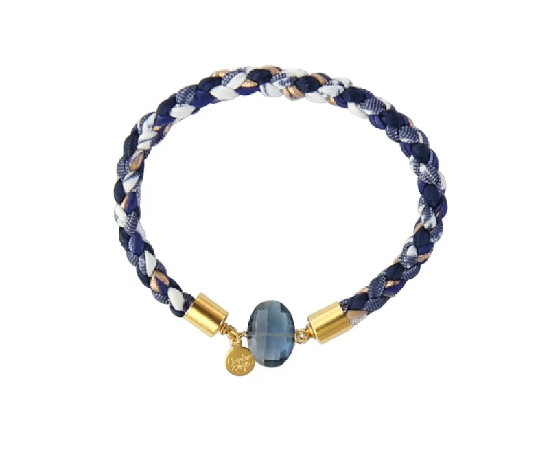 Stained wood bracelets-Glee Stretch Bracelet in Navy