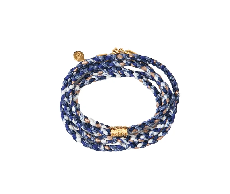 Smooth form bracelets-Zenwrap Bracelet/Choker/Anklet in Navy