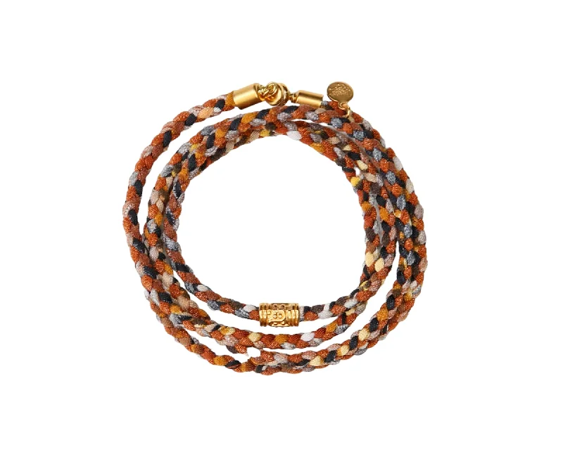 Wave shape bangles-Zenwrap Bracelet/Choker/Anklet in Rust